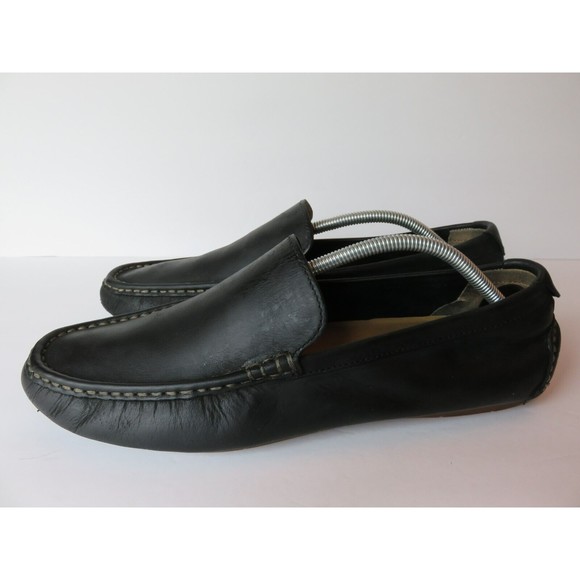 Cole Hann Somerset Venetian Driver Mocs C11402 Mens Sz 12 M Black Leather Golf - Picture 1 of 10